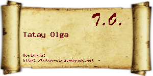Tatay Olga névjegykártya