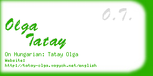 olga tatay business card